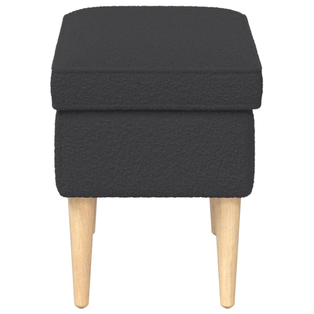 Produktbild för Fotpall Mörkgrå 55 x 35 x 41 cm Bouclé