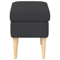 Produktbild för Fotpall Mörkgrå 55 x 35 x 41 cm Bouclé