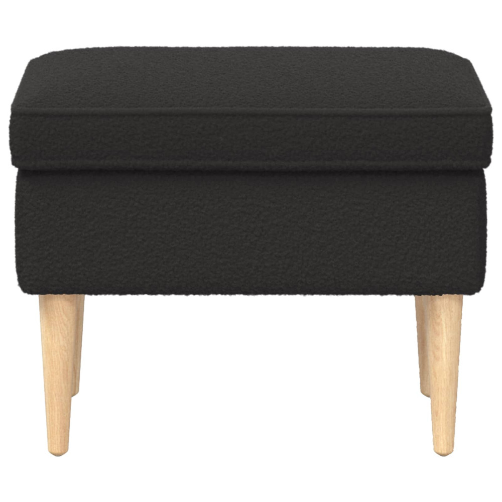 Produktbild för Fotpall Svart 55 x 35 x 41 cm Bouclé