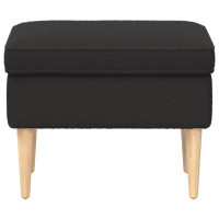 Produktbild för Fotpall Svart 55 x 35 x 41 cm Bouclé