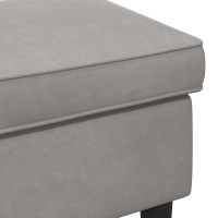 Produktbild för Fotpall Ljusgrå 55 x 35 x 41 cm Sammet
