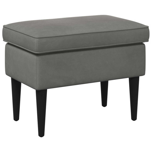 vidaXL Fotpall Mörkgrå 55 x 35 x 41 cm Sammet