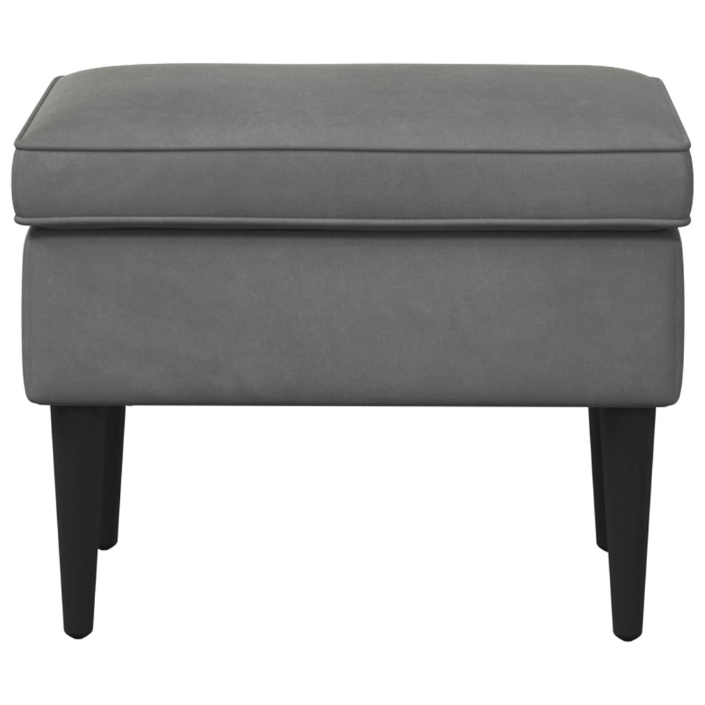 Produktbild för Fotpall Mörkgrå 55 x 35 x 41 cm Sammet