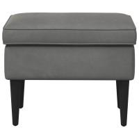 Produktbild för Fotpall Mörkgrå 55 x 35 x 41 cm Sammet