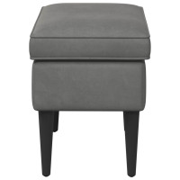 Produktbild för Fotpall Mörkgrå 55 x 35 x 41 cm Sammet