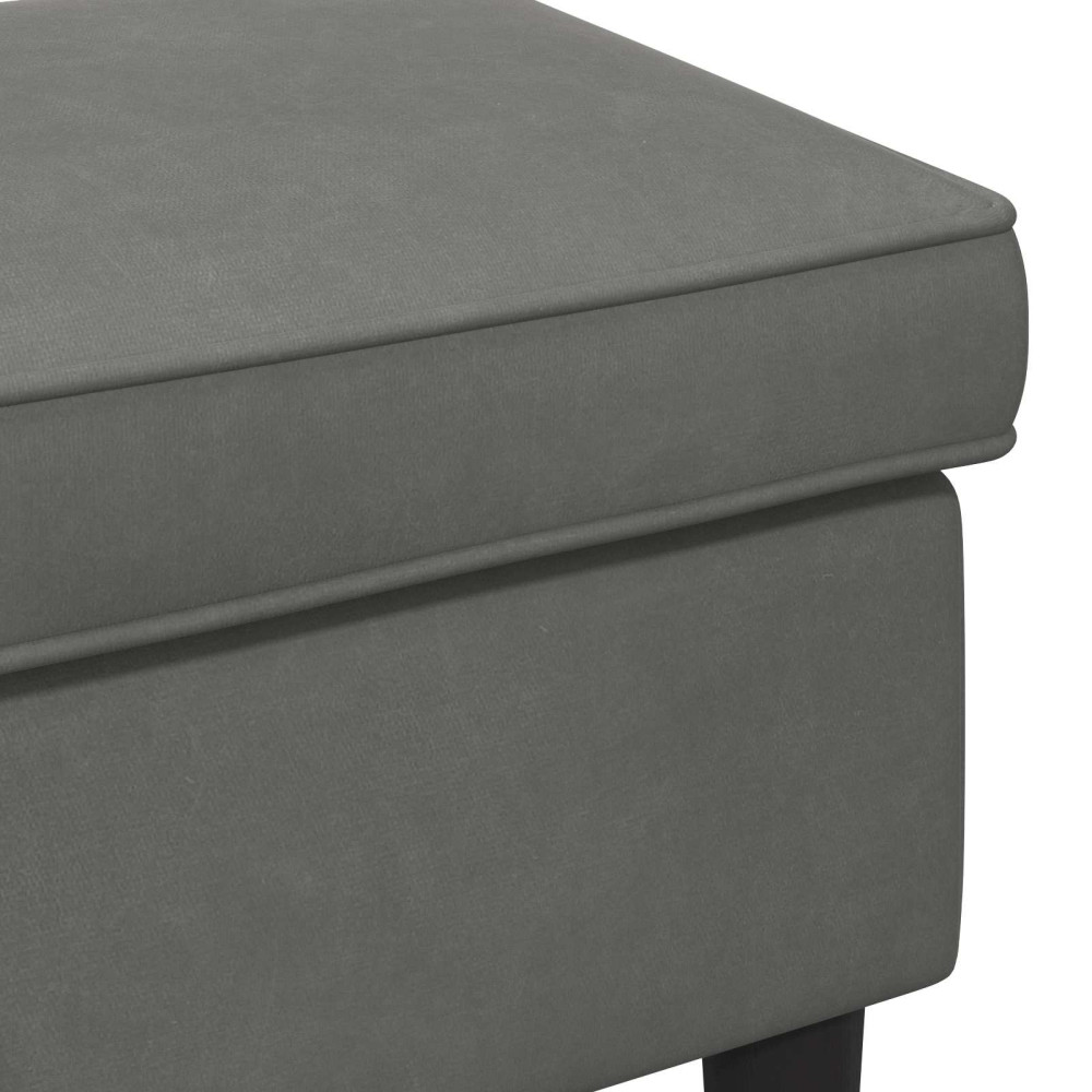 Produktbild för Fotpall Mörkgrå 55 x 35 x 41 cm Sammet