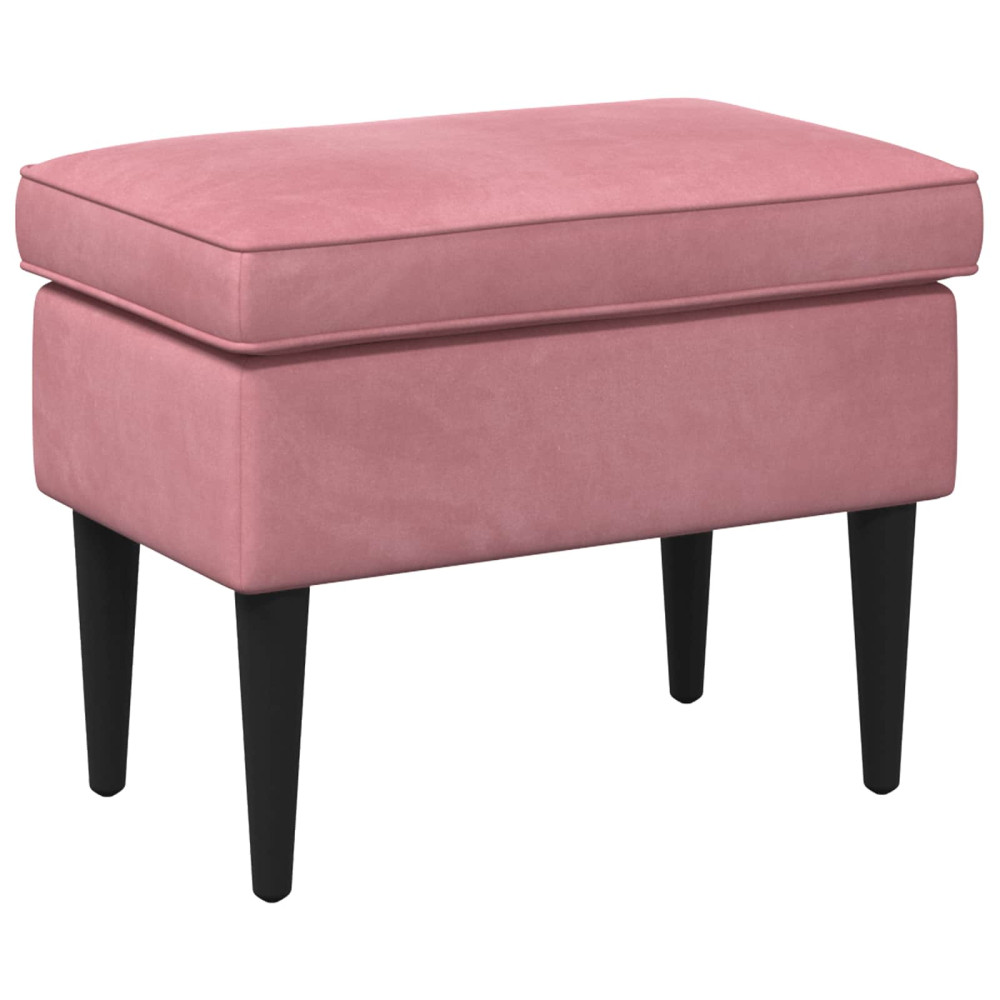 Produktbild för Fotpall Rosa 55 x 35 x 41 cm Sammet