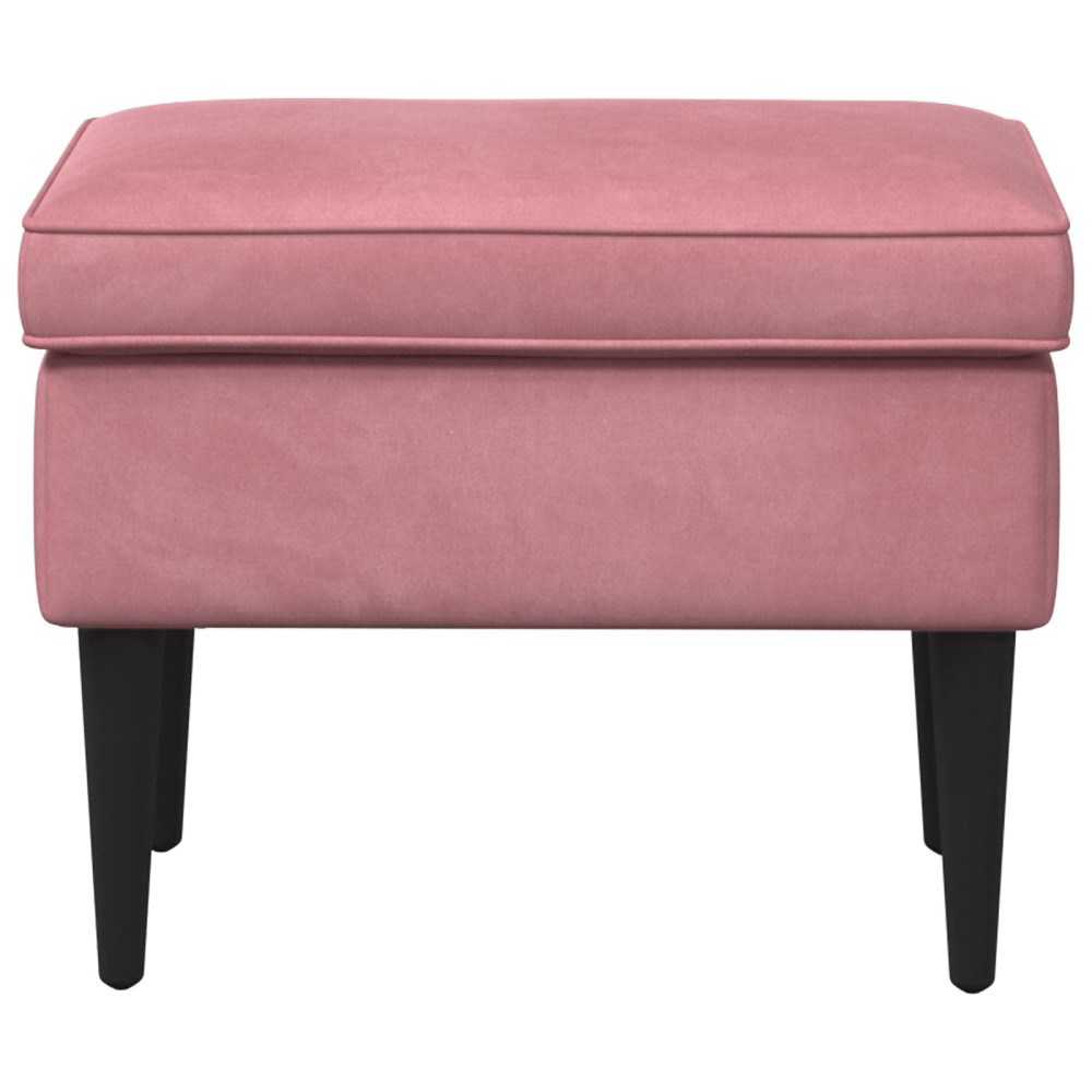 Produktbild för Fotpall Rosa 55 x 35 x 41 cm Sammet