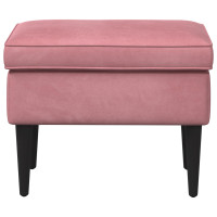 Produktbild för Fotpall Rosa 55 x 35 x 41 cm Sammet