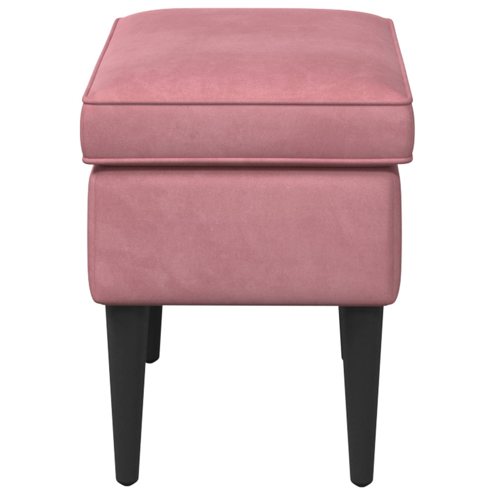 Produktbild för Fotpall Rosa 55 x 35 x 41 cm Sammet