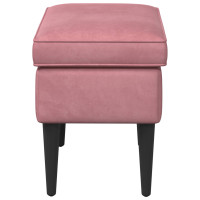 Produktbild för Fotpall Rosa 55 x 35 x 41 cm Sammet