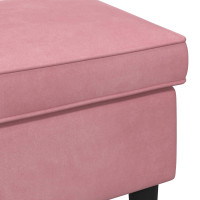 Produktbild för Fotpall Rosa 55 x 35 x 41 cm Sammet