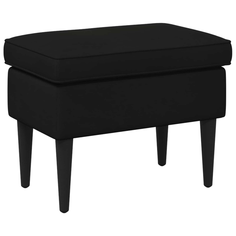 Produktbild för Fotpall Svart 55 x 35 x 41 cm Sammet