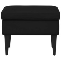 Produktbild för Fotpall Svart 55 x 35 x 41 cm Sammet