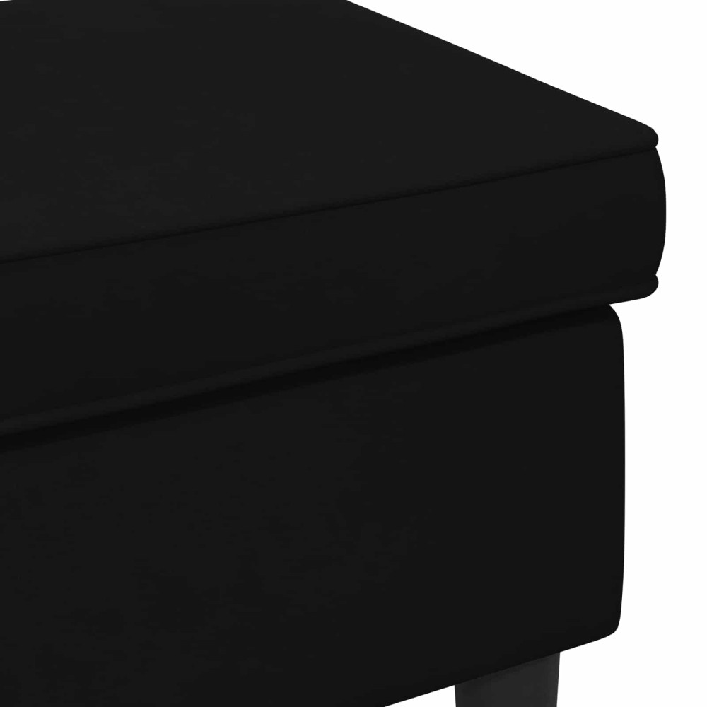 Produktbild för Fotpall Svart 55 x 35 x 41 cm Sammet