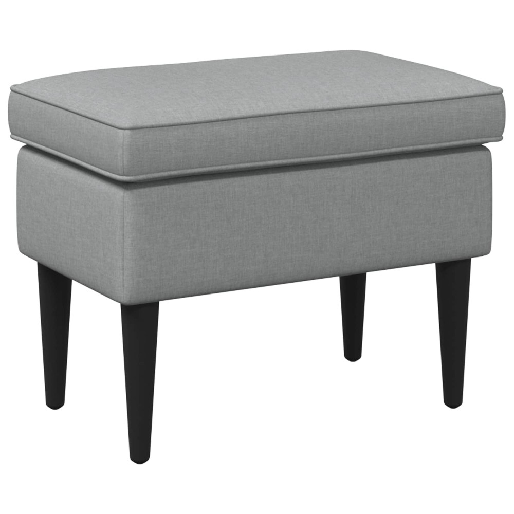 Produktbild för Fotpall Ljusgrå 55 x 35 x 41 cm Tyg