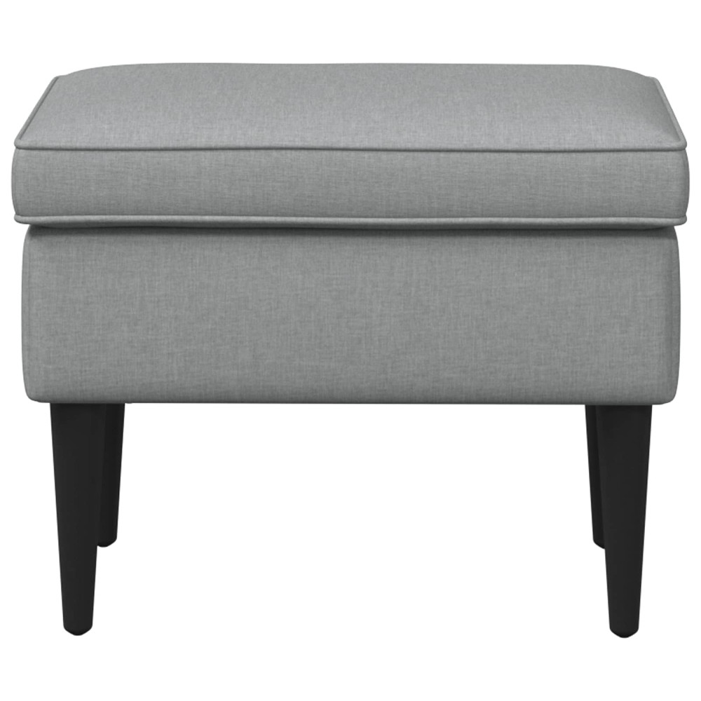 Produktbild för Fotpall Ljusgrå 55 x 35 x 41 cm Tyg