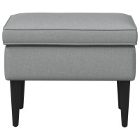 Produktbild för Fotpall Ljusgrå 55 x 35 x 41 cm Tyg