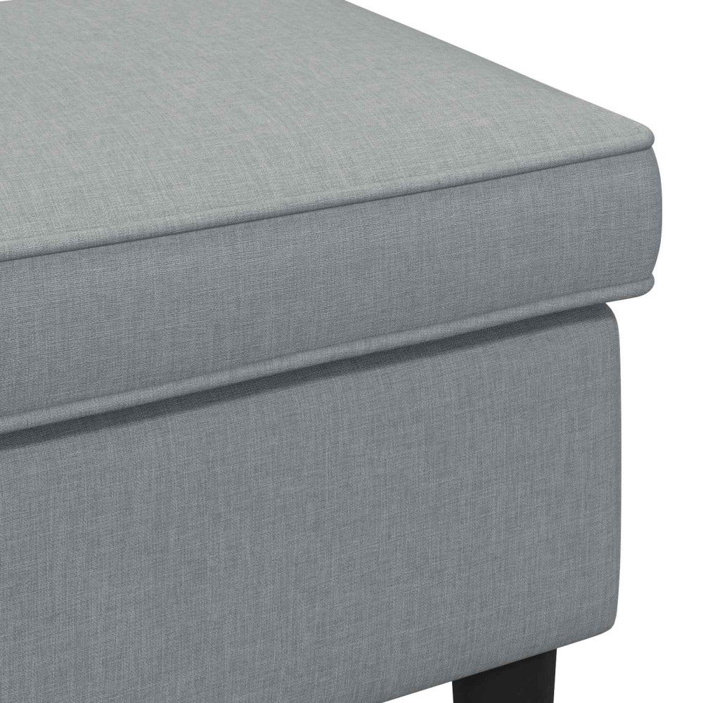 Produktbild för Fotpall Ljusgrå 55 x 35 x 41 cm Tyg