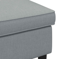 Produktbild för Fotpall Ljusgrå 55 x 35 x 41 cm Tyg