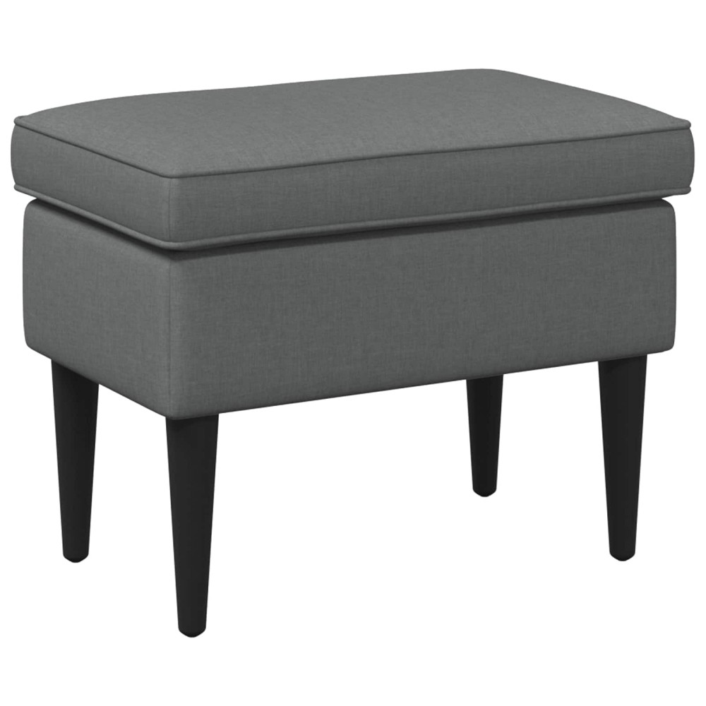 Produktbild för Fotpall Mörkgrå 55 x 35 x 41 cm Tyg