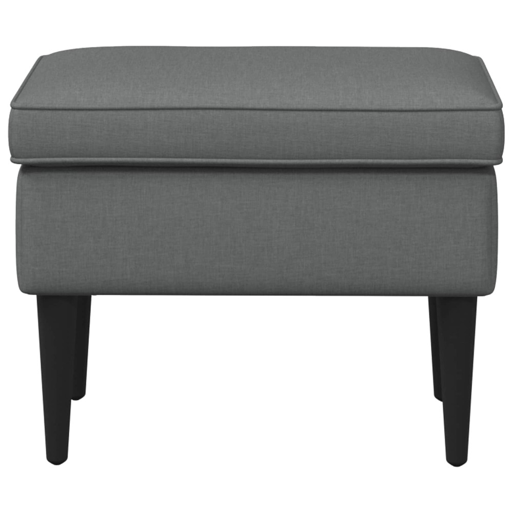 Produktbild för Fotpall Mörkgrå 55 x 35 x 41 cm Tyg