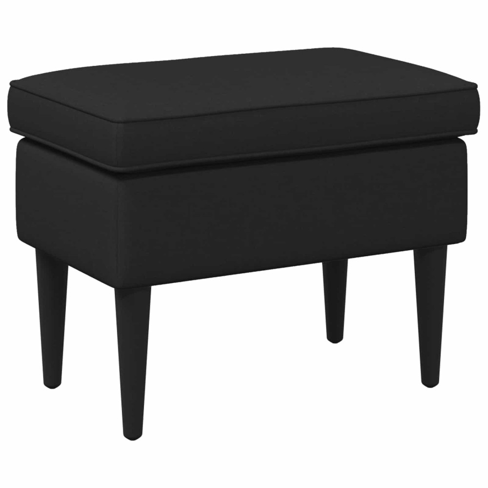 Produktbild för Fotpall Svart 55 x 35 x 41 cm Tyg