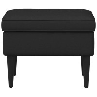 Produktbild för Fotpall Svart 55 x 35 x 41 cm Tyg