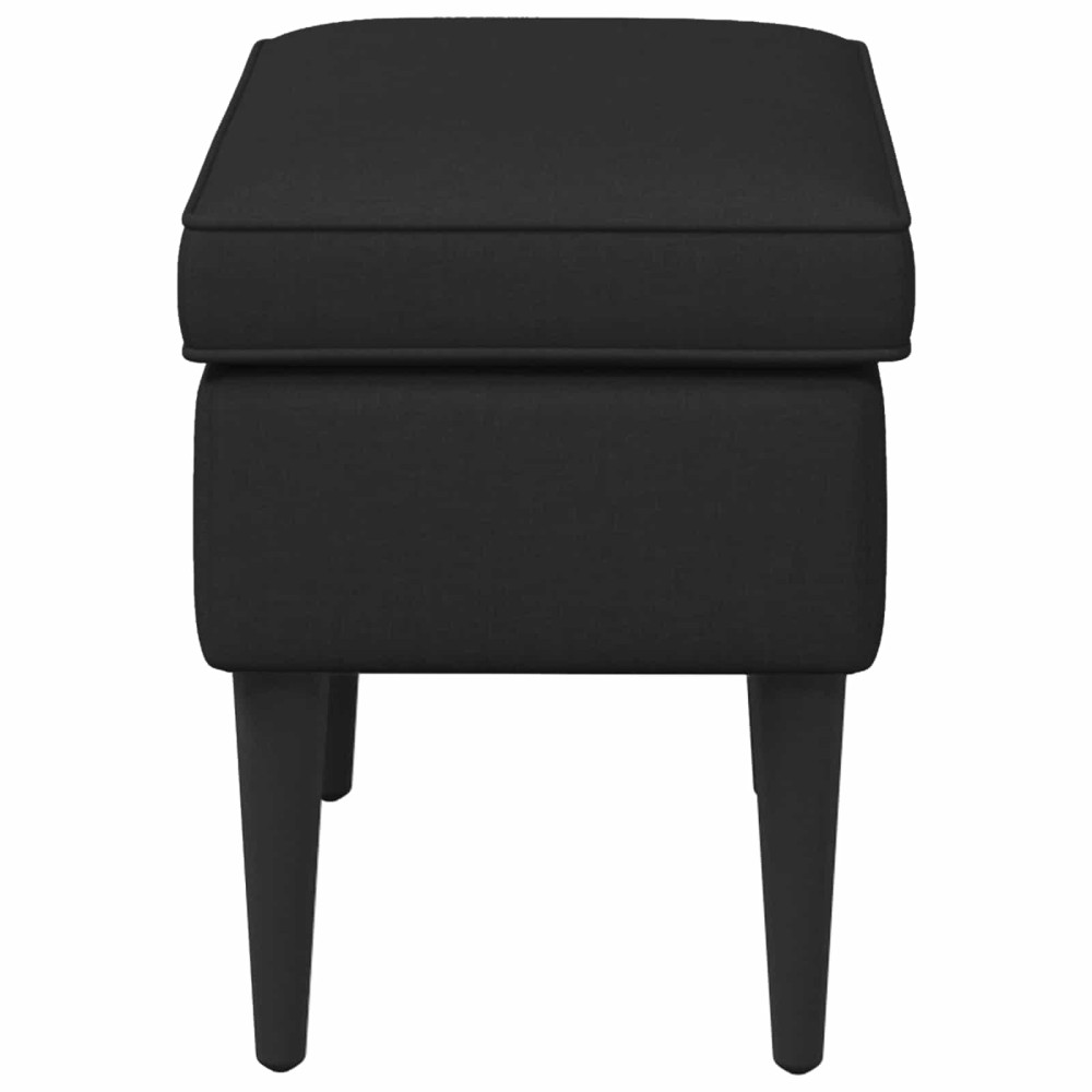 Produktbild för Fotpall Svart 55 x 35 x 41 cm Tyg