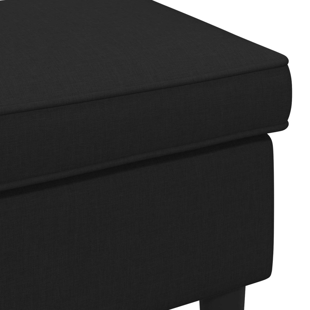 Produktbild för Fotpall Svart 55 x 35 x 41 cm Tyg
