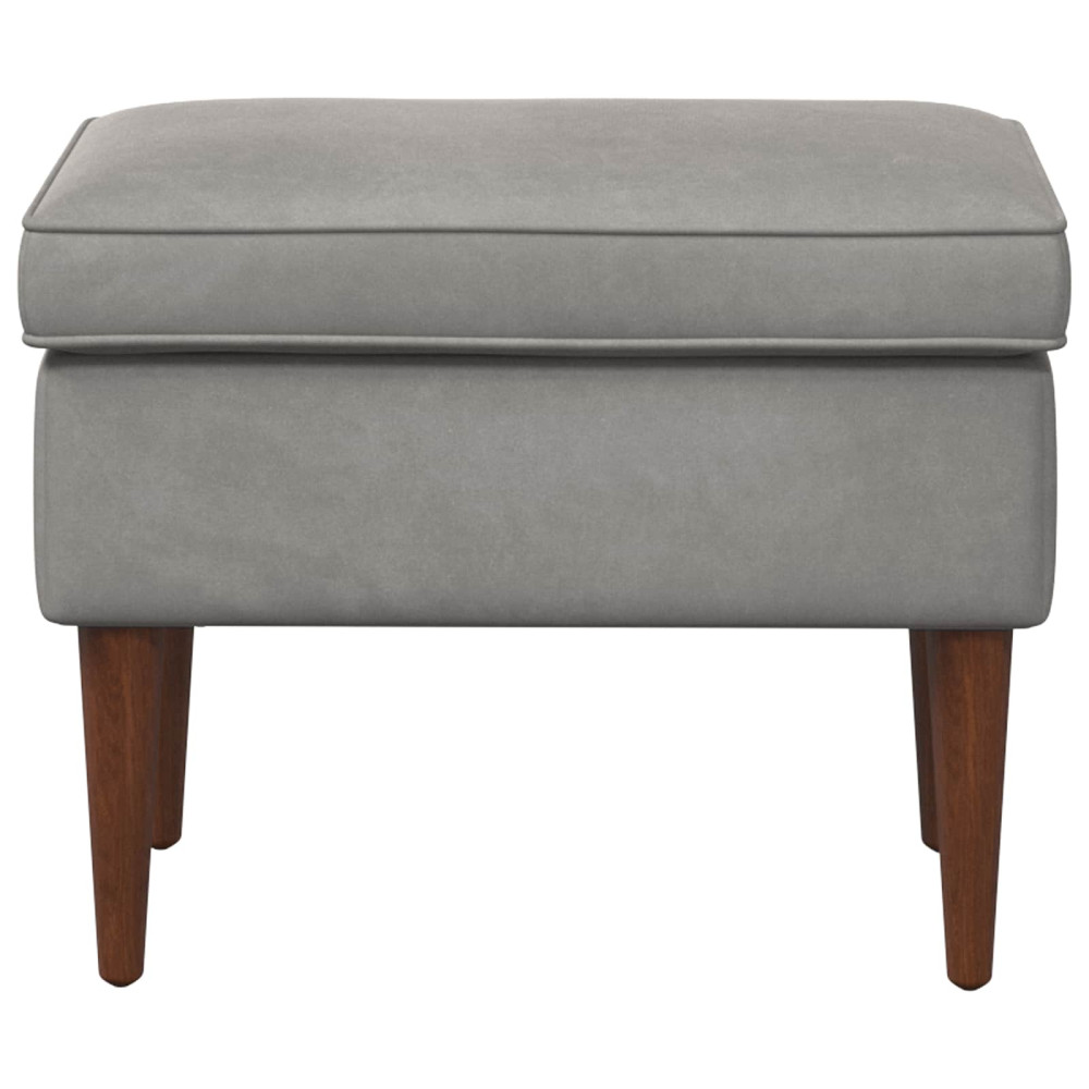 Produktbild för Fotpall Ljusgrå 55 x 35 x 41 cm Sammet