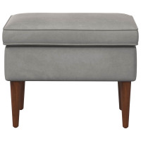 Produktbild för Fotpall Ljusgrå 55 x 35 x 41 cm Sammet