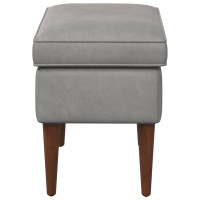 Produktbild för Fotpall Ljusgrå 55 x 35 x 41 cm Sammet