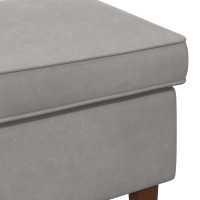 Produktbild för Fotpall Ljusgrå 55 x 35 x 41 cm Sammet