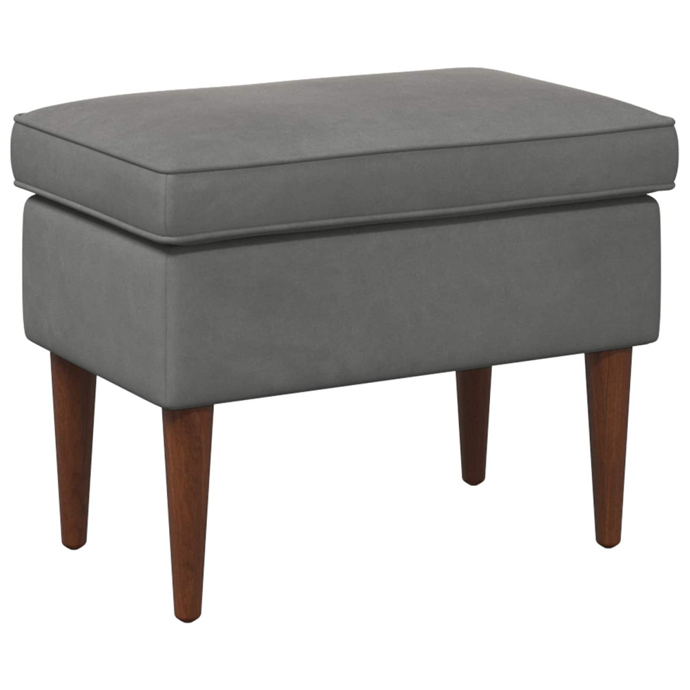 Produktbild för Fotpall Mörkgrå 55 x 35 x 41 cm Sammet