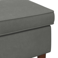 Produktbild för Fotpall Mörkgrå 55 x 35 x 41 cm Sammet