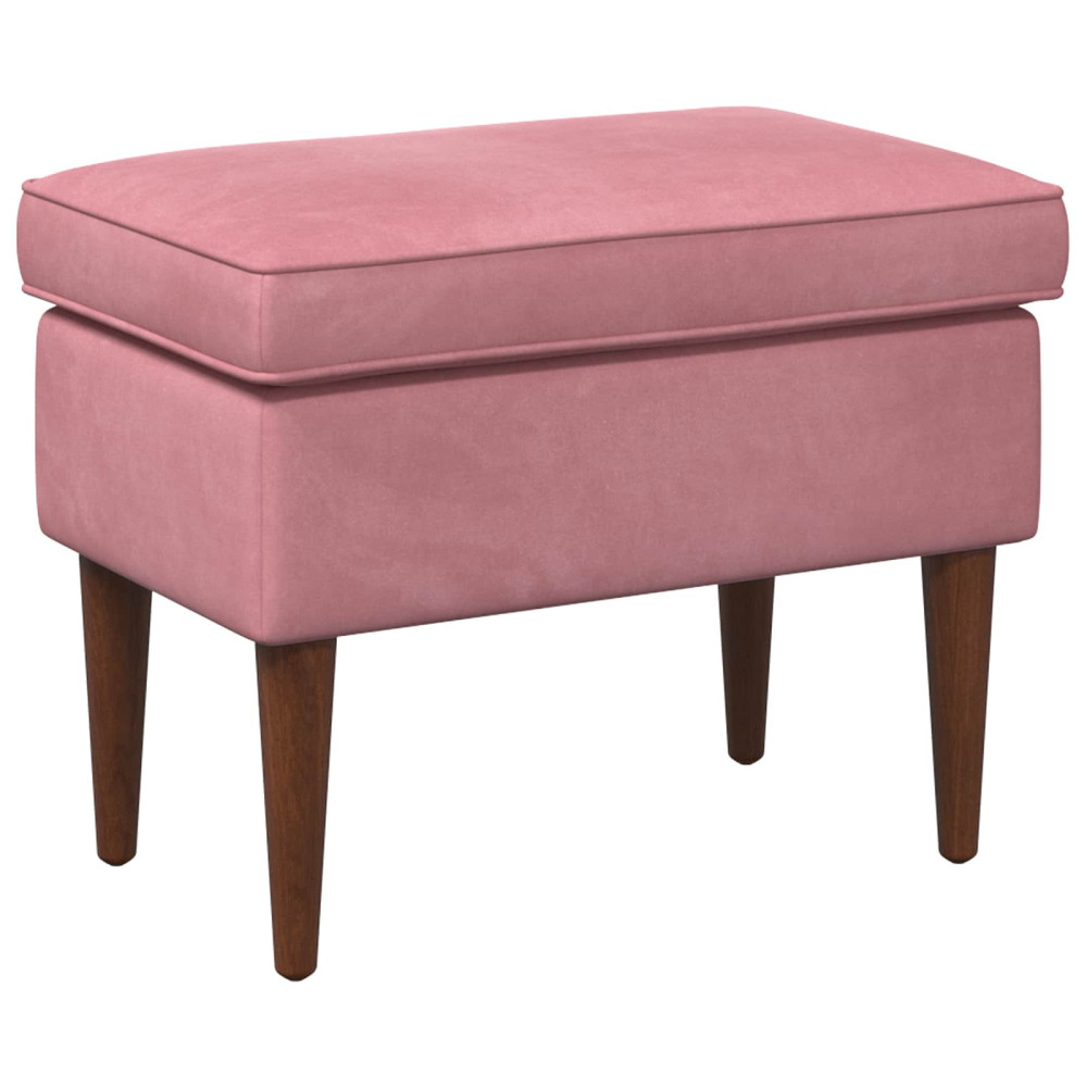 Produktbild för Fotpall Rosa 55 x 35 x 41 cm Sammet