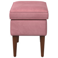 Produktbild för Fotpall Rosa 55 x 35 x 41 cm Sammet