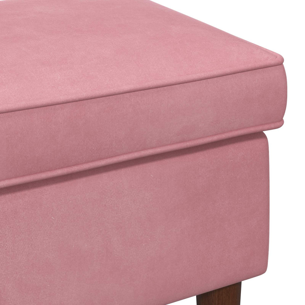 Produktbild för Fotpall Rosa 55 x 35 x 41 cm Sammet
