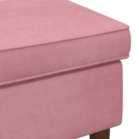 Produktbild för Fotpall Rosa 55 x 35 x 41 cm Sammet