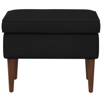 Produktbild för Fotpall Svart 55 x 35 x 41 cm Sammet