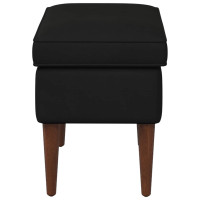 Produktbild för Fotpall Svart 55 x 35 x 41 cm Sammet
