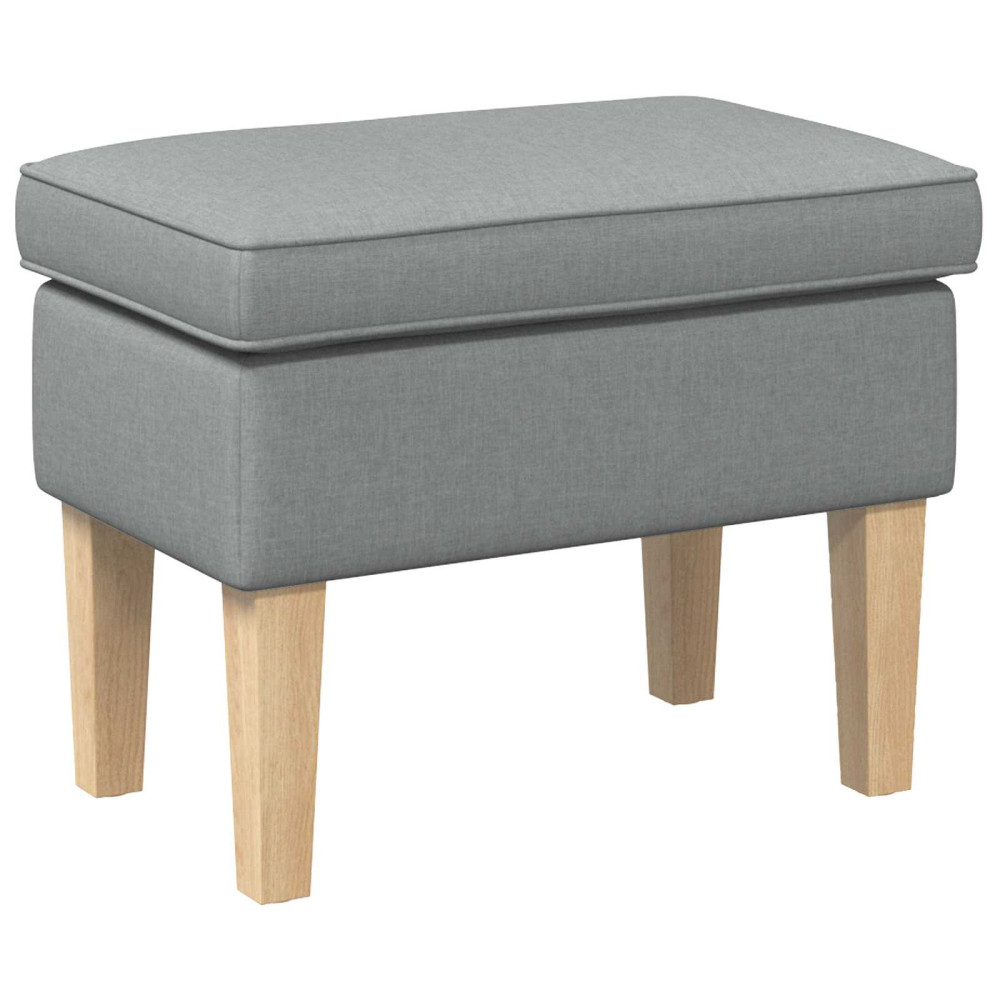 Produktbild för Fotpall Ljusgrå 55 x 35 x 41 cm Tyg