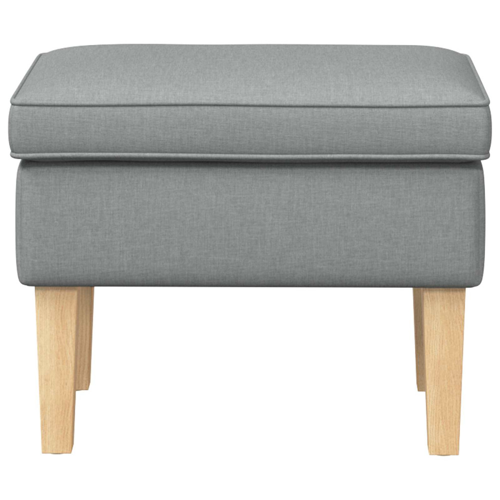 Produktbild för Fotpall Ljusgrå 55 x 35 x 41 cm Tyg
