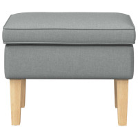 Produktbild för Fotpall Ljusgrå 55 x 35 x 41 cm Tyg