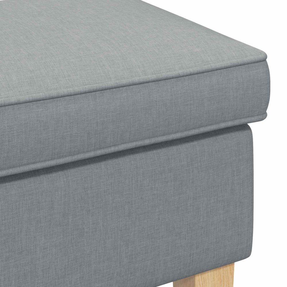 Produktbild för Fotpall Ljusgrå 55 x 35 x 41 cm Tyg