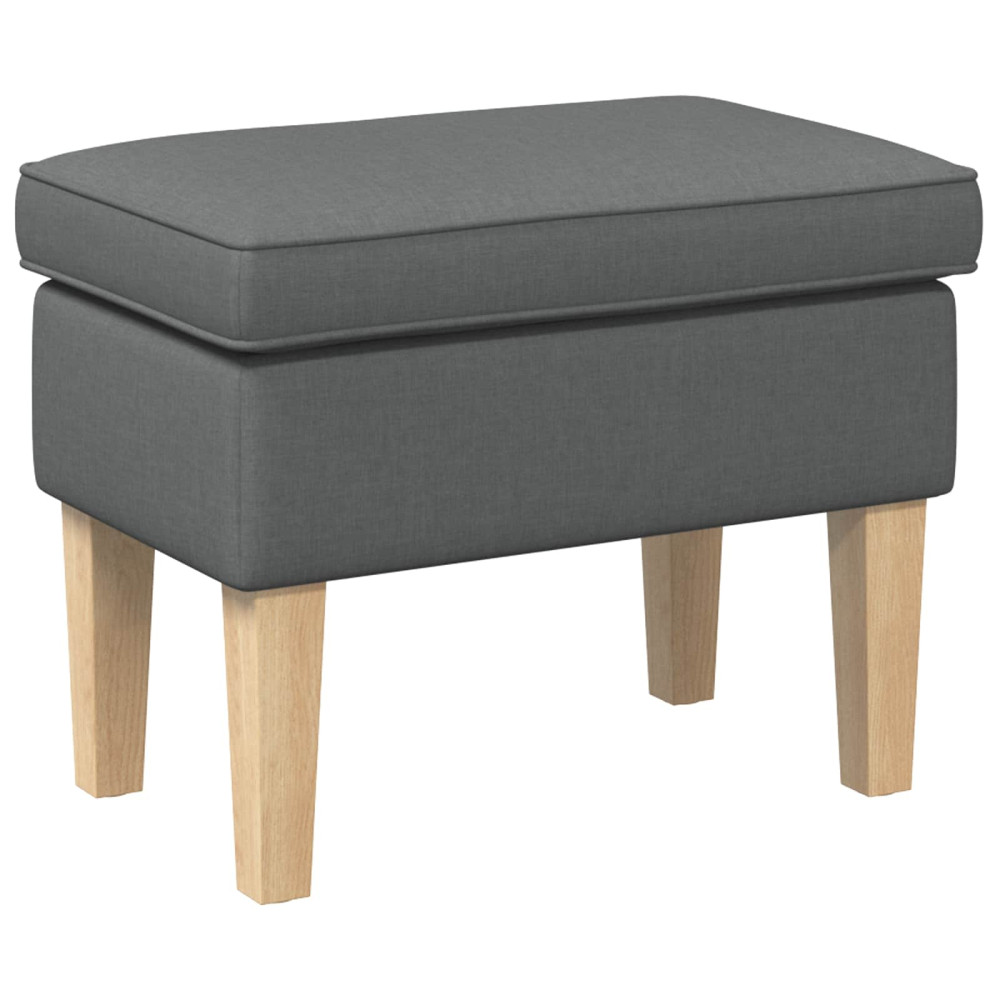 Produktbild för Fotpall Mörkgrå 55 x 35 x 41 cm Tyg