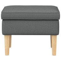 Produktbild för Fotpall Mörkgrå 55 x 35 x 41 cm Tyg