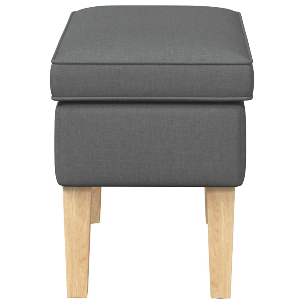 Produktbild för Fotpall Mörkgrå 55 x 35 x 41 cm Tyg