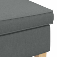 Produktbild för Fotpall Mörkgrå 55 x 35 x 41 cm Tyg